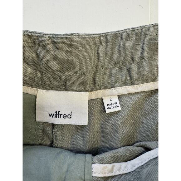 Wilfred Shorts Womens Linen Lyocell Blend Olive Green Size 2 Drawstring - Picture 5 of 6